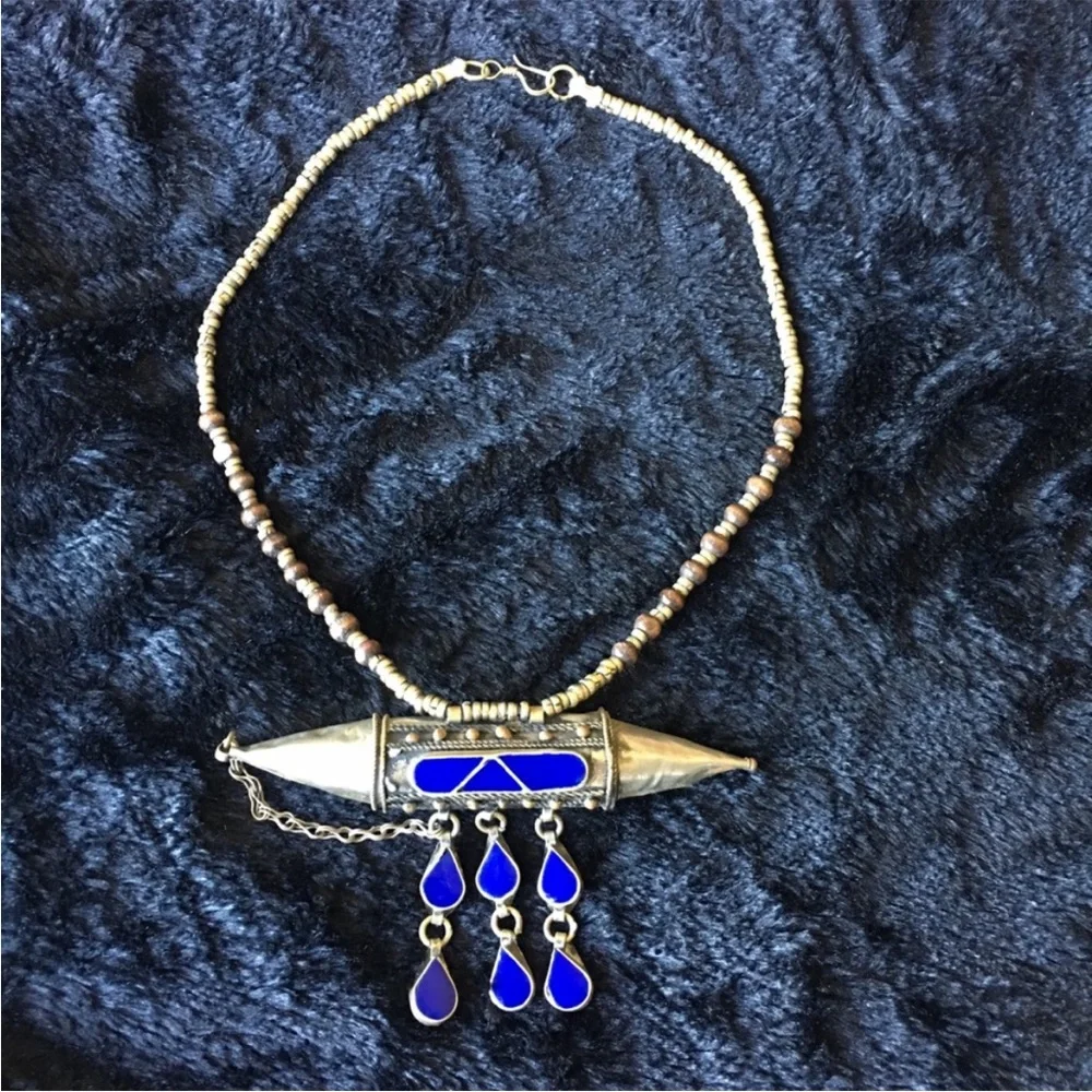 Vintage Afghani Necklace Poison Locket, Prayer Locket - Picture 2 of 7